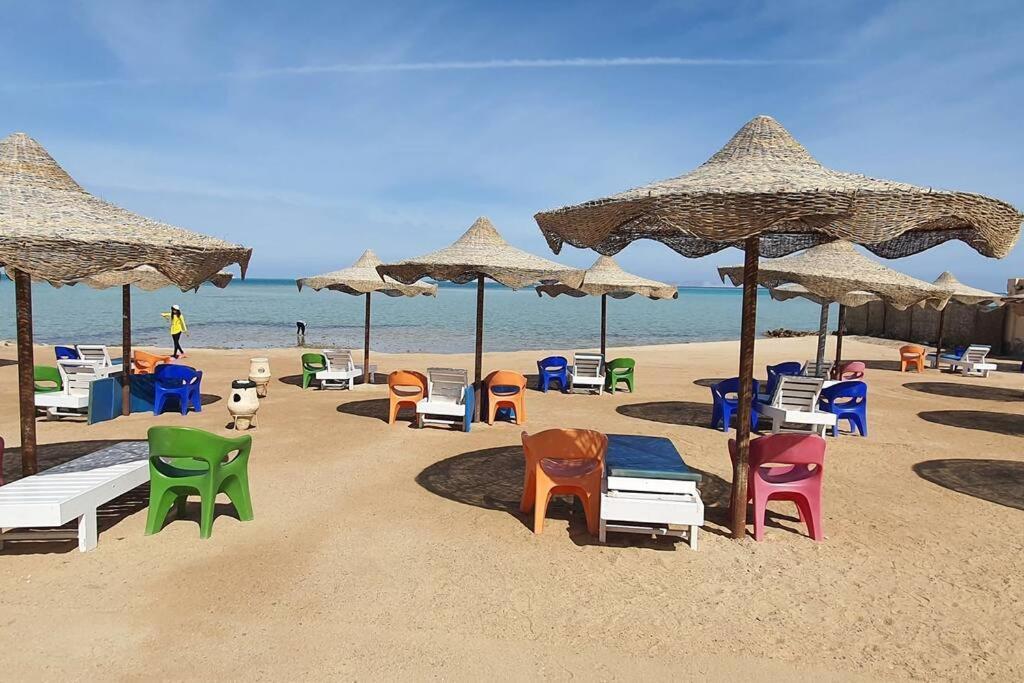 Casablanca Beach Direct Sea View Tow Bedroom Apartment Hurghada Exteriör bild