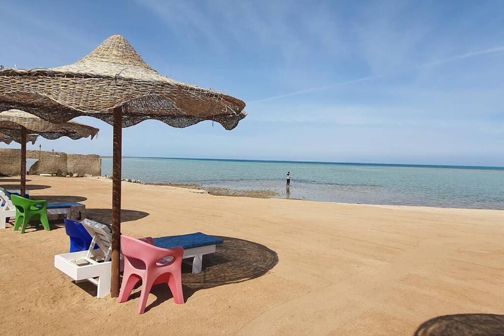 Casablanca Beach Direct Sea View Tow Bedroom Apartment Hurghada Exteriör bild