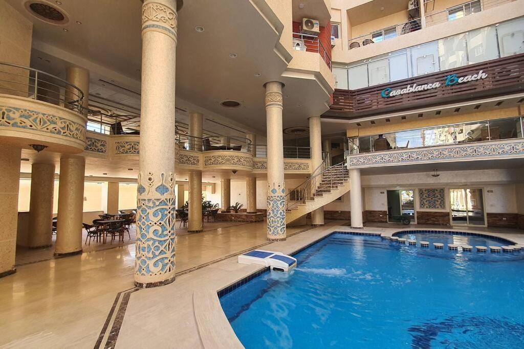 Casablanca Beach Direct Sea View Tow Bedroom Apartment Hurghada Exteriör bild
