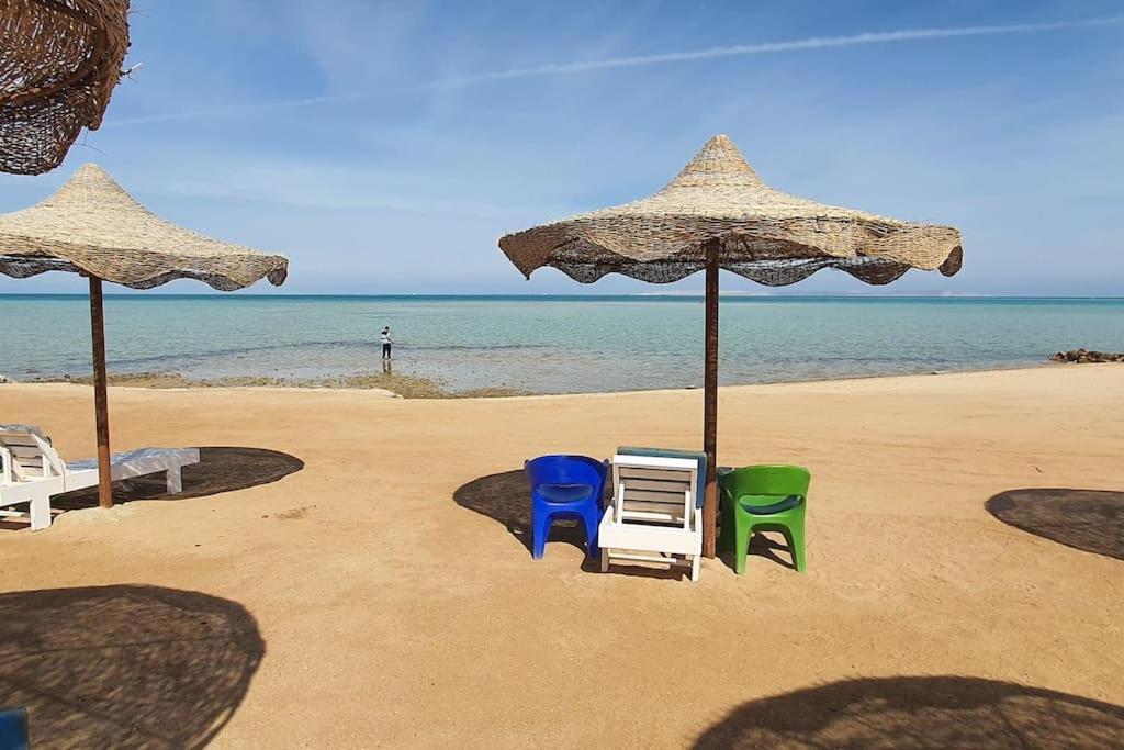 Casablanca Beach Direct Sea View Tow Bedroom Apartment Hurghada Exteriör bild